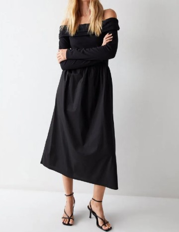 Rochie medie WAREHOUSE, negru