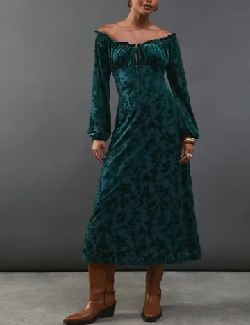 Rochie lunga WAREHOUSE, verde
