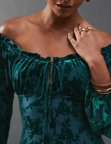 Rochie lunga WAREHOUSE, verde