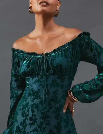 Rochie lunga WAREHOUSE, verde