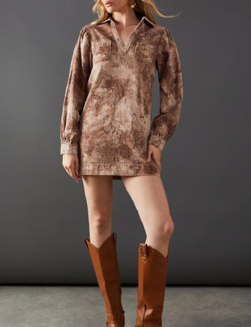 Rochie scurta WAREHOUSE, maro