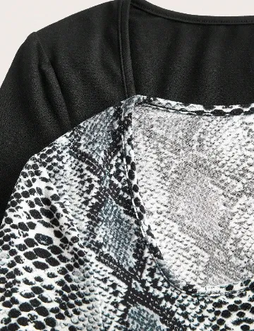 Set bluze 2 bucati SHEIN, negru/gri