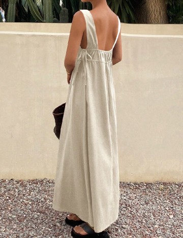 Rochie lunga Dazy, bej