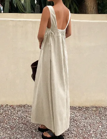 Rochie lunga Dazy, bej