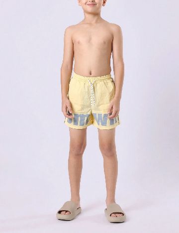 Short de baie Shein Kids, galben
