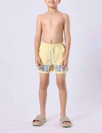 Short de baie Shein Kids, galben