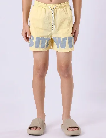 Short de baie Shein Kids, galben
