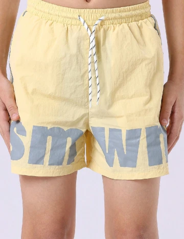 Short de baie Shein Kids, galben