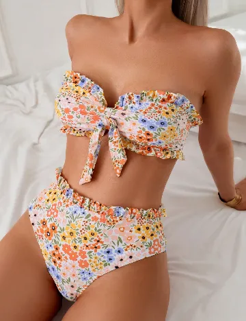 Costum de baie SHEIN, floral print