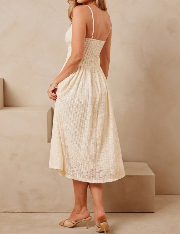 Rochie medie Haute, crem