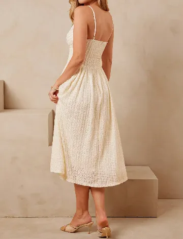 Rochie medie Haute, crem