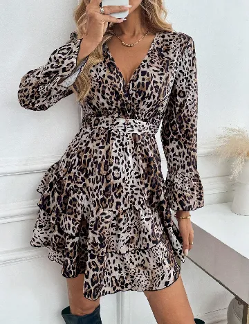 Rochie scurta SHEIN, animal print