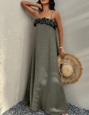 Rochie lunga SHEIN, verde