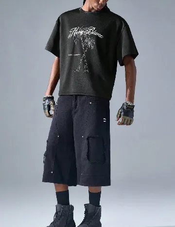 Pantaloni scurti SHEIN, negru
