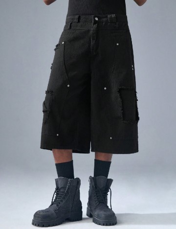 Pantaloni scurti SHEIN, negru