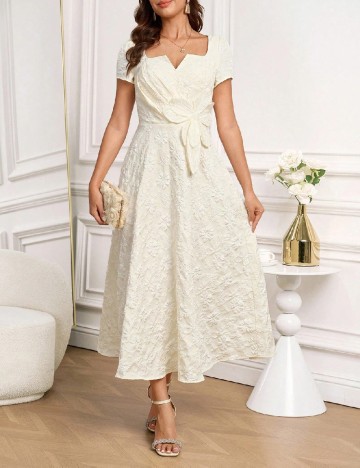 Rochie medie SHEIN, ecru