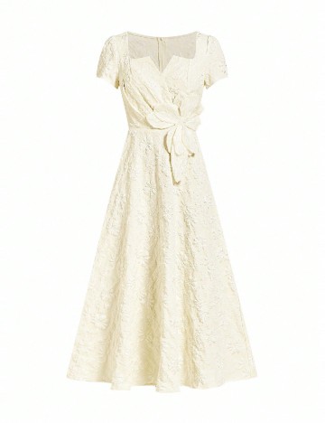 Rochie medie SHEIN, ecru