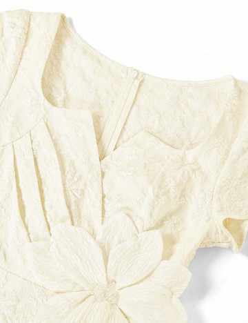 Rochie medie SHEIN, ecru