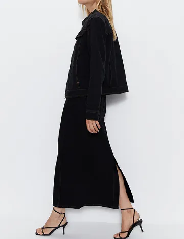 Fusta WAREHOUSE, negru