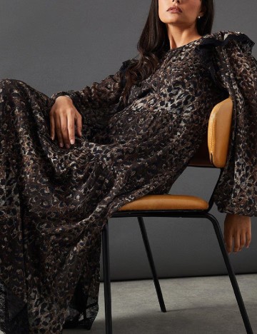 Rochie lunga WAREHOUSE, animal print