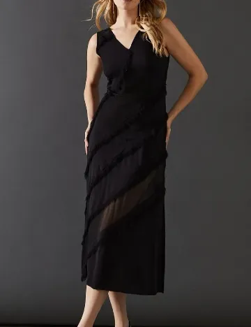 Rochie lunga WAREHOUSE, negru