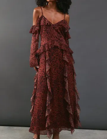 Rochie lunga WAREHOUSE, animal print