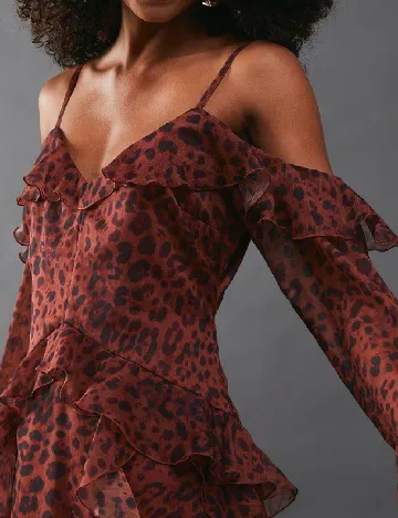Rochie lunga WAREHOUSE, animal print