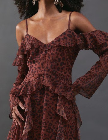 Rochie lunga WAREHOUSE, animal print