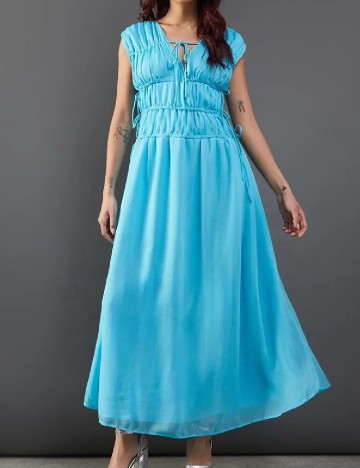 Rochie lunga WAREHOUSE, albastru