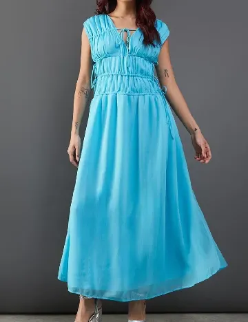 Rochie lunga WAREHOUSE, albastru
