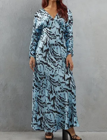 Rochie lunga WAREHOUSE, albastru