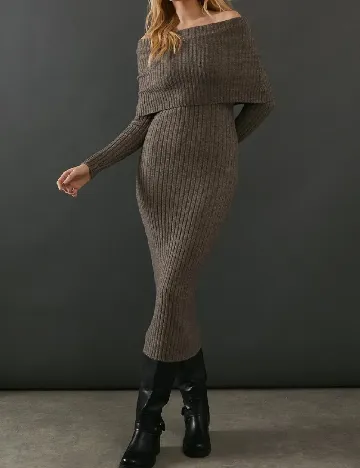Rochie medie WAREHOUSE, maro