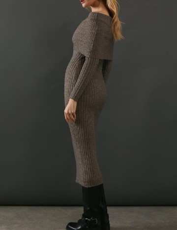 Rochie medie WAREHOUSE, maro