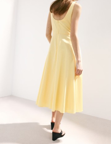 Rochie medie Mango, galben