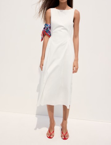 Rochie medie Mango, alb