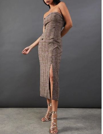 Rochie medie WAREHOUSE, maro