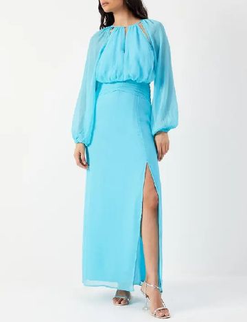 Rochie lunga WAREHOUSE, albastru