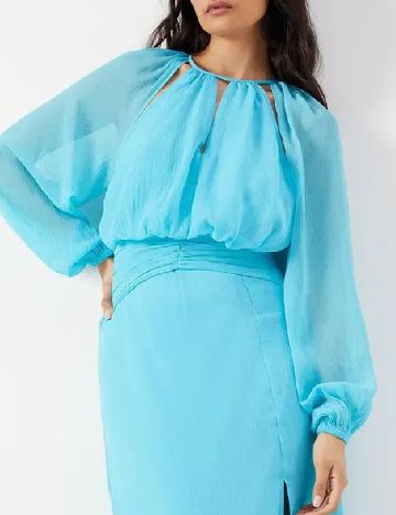 Rochie lunga WAREHOUSE, albastru