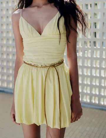 Rochie scurta Mango, galben