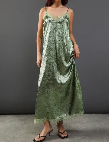 Rochie lunga WAREHOUSE, verde