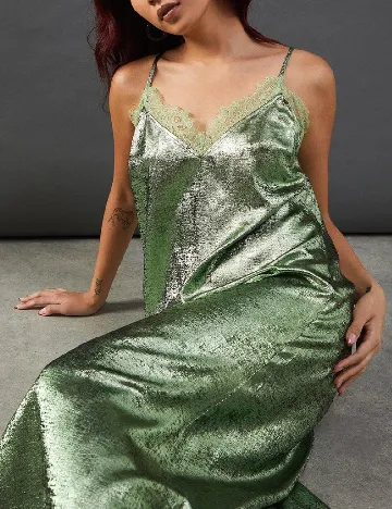 Rochie lunga WAREHOUSE, verde