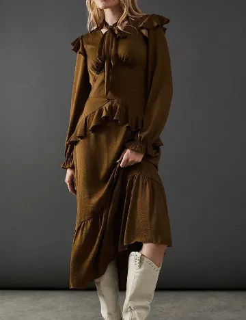 Rochie medie WAREHOUSE, kaki