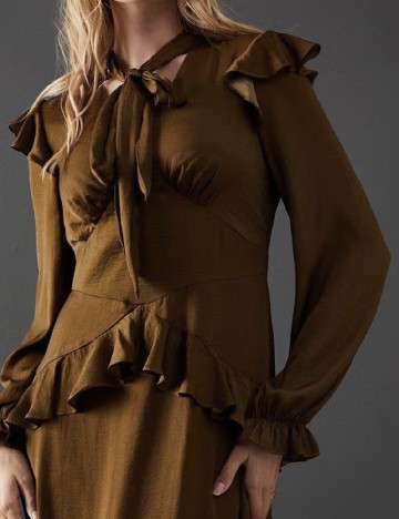 Rochie medie WAREHOUSE, kaki