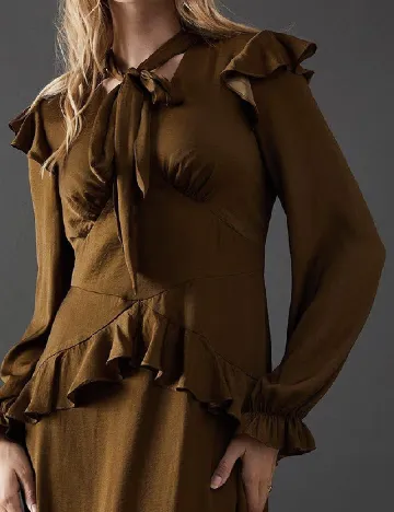 Rochie medie WAREHOUSE, kaki