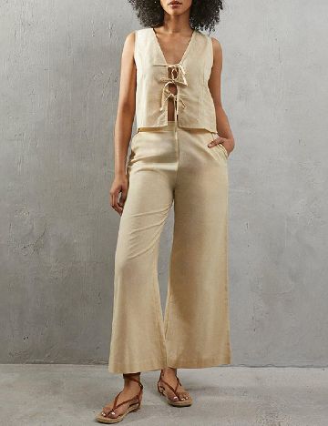 Pantaloni WAREHOUSE, crem
