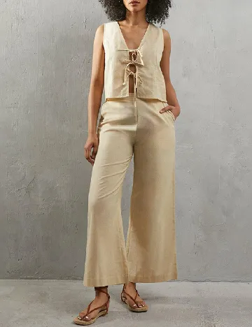 Pantaloni WAREHOUSE, crem