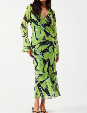 Rochie lunga WAREHOUSE, verde