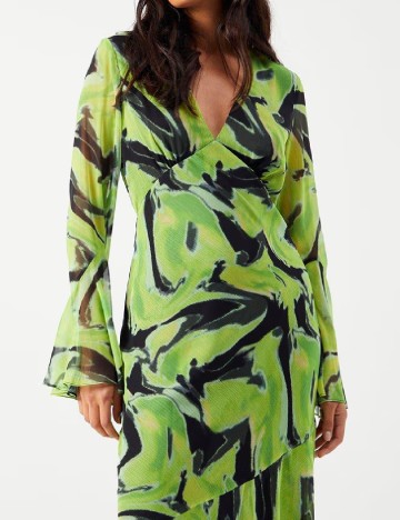 Rochie lunga WAREHOUSE, verde