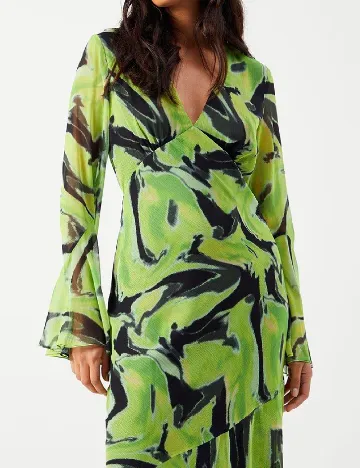 Rochie lunga WAREHOUSE, verde
