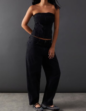 Top WAREHOUSE, negru